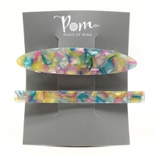 Mermaid Shell Effect Hair Clip Duo by Peace Of Mind
